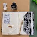 Planner Cover for A5,Mina Perhonen Cotton Embroidery Notebook Cover,[A5 Cover Only] Black Pine