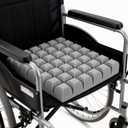 Wheelchair Cushions for Pressure Relief, Waffle Seat Cushion Foam Pad - Relieves Back, Sciatica, Tailbone & Hip Pressure for Long Sitting Ideal for Office Chair, Recliner, Car Seat, 18'x16'x3', Gray