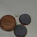 Molain 6Pack Regular Mouth and 6Pack Wide Mouth Mason Jar Lids, Acacia Wood Mason Jar Lids, Reusable Canning Lid with Airtight Silicone Seal for Ball Jars (Brown)