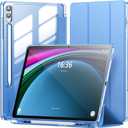 INFILAND Case for Samsung Galaxy Tab S9+ Plus / S9 FE+ Plus / S10+ Plus 12.4 Inch with S Pen Holder, Slim Clear Protective Cover Support Auto Wake/Sleep (Blue)