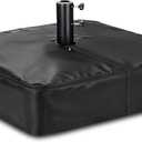 Rileytee Patio Umbrella Base Cover, Outdoor Heavy Duty 600D Waterproof Anti-UV Square Umbrella Stand Base Covers (25"L x 25"W x7"H-Black)