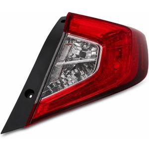 Nakkaa Outer Tail light Halogen W/O Bulbs Compatible with Civic Sedan 2016-2020 Right Side Tail Lamp HO2805110 33500-TBA-A01