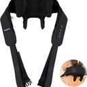 FSA HSA Eligible Neck Massager with Heat, Cordless Neck Massager for Pain Relief Deep Tissue, Shiatsu Back Shoulder and Neck Massager for Cervical Leg (Black)