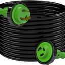 RVMATE Marine Shore Power Cord 50FT, 30A 125V Marine Shore Boat Extension Cord, Stow,10AWG/3C