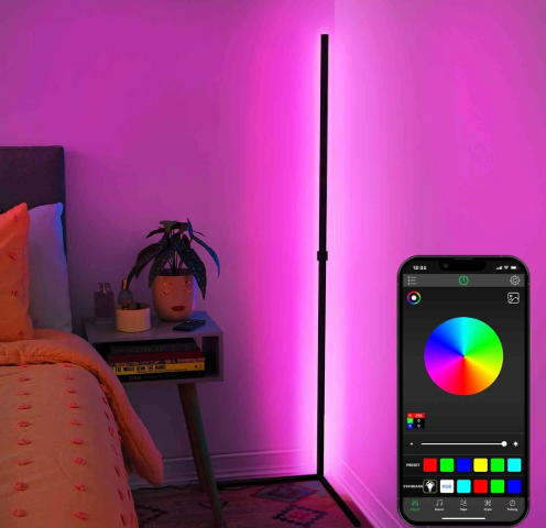 RoomGlo Corner Light, 4.6', Multi Color Corner Light