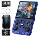 R36MAX Retro Handheld Game Console, 4.0 Inch 720x720 IPS Screen, 64GB Built-in 18,000+ Classic Game, Portable Hand Held Open Source Linux System, 4000mAh Battery Retro Gaming Console(Blue 64GB)