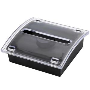 1 Pcs Pop Up Sticky Note Dispenser Sticky Note Holder Pop Up Note Dispenser Transparent Top for 3 x 3 Inch Sticky Notes School Office Home Store Black Base Clear Top (1)