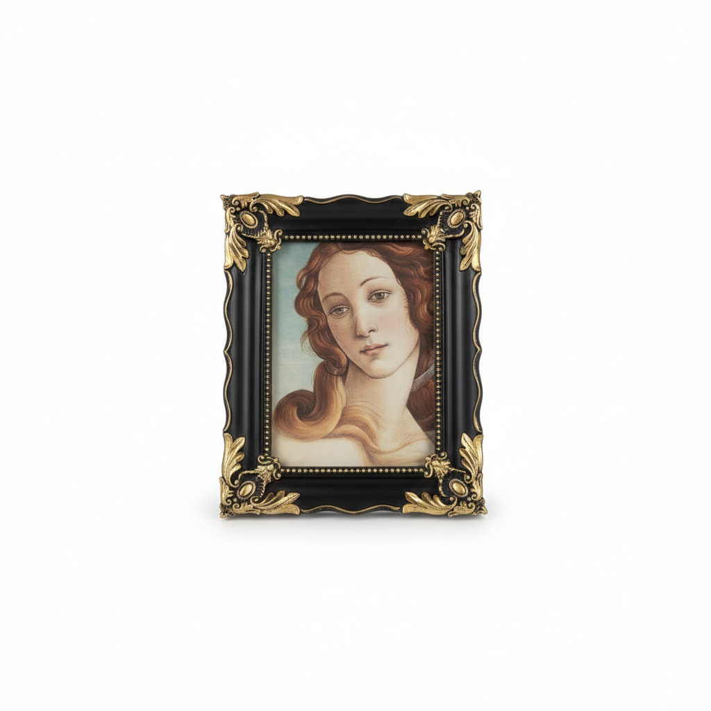 5x7 Vintage Picture Frame with Embossed Flower Design,Ornate Frame Resin Antique Frames for Tabletop & Wall Hanging