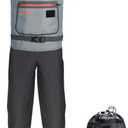 Fishing Chest Waders for Men and Women, 3-Ply Breathable Waterproof Hunting Waders with Pockets and Neoprene Stocking (Small, Gray)