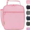 GYEUKHAM Lunch Box for Kids Boys Girls Men Women, Insulated Small Soft Cooler Lunch Bag Kit for School Work Picnic Travel - Reusable Portable lunchbox, Pink