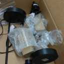 Industrial Table Lamps for Bedrooms Set of 2 - Fully Dimmable Bedside Lamps with USB A and C Ports and Outlet, Black Nightstand Lamps with Glass Shade for Living Room, Desk Lamps for Office Reading