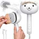 Self Cleaning Shedding Steam Cat Brush, Silicone Scraper Included Dog Brush, primecat, Cat Brushes for Shedding, USB Rechargeable, for Grooming & Haired Pets, Dogs & Cats, White