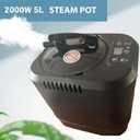 5L Sauna Steamer with Larger Volume and More Steam Output, Fcc Certified 5L & 2000W Steam Generator, Sauna Steamer Machine with Remote Control, Portable Sauna Steamer, Black
