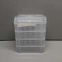 New brothread 4 Layers Stackable Clear Storage Box/Organizer for Holding 80 Spools Home Embroidery & Sewing Thread (Spool Size Requirement: Height2.2"/5.6CM; Width1.69"/4.3CM)