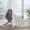 Serta Heated Throw Blanket - Reversible Fleece to Sherpa Electric Blanket, Fast Heating, Auto Shut Off Timer, Multi Heat Setting, ETL Certified, Machine Washable, Tan 50"x 60"