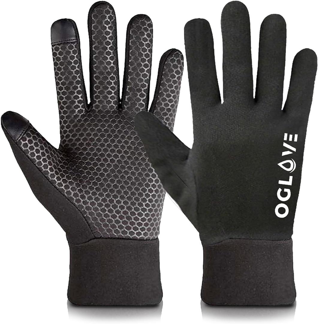 OGLOVE Waterproof Thermal Sports Gloves, Touchscreen Sensitive Field Gloves for Football, Soccer, Rugby, Mountain Biking, Cycling, Fishing and More (Adult Medium)