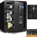 DAYI Biometric Fingerprint Safe Box, 2.0 Cubic Feet Home Safes with Fireproof Bag, Digital Touchpad Security Safe for Money Cash Documents, Dual Alarm System - DF-45 Pro