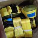 VEVOR Truck Straps, 4" x 40' Heavy Duty Tie Down w/Flat Hooks 18,000lbs Break Strength, WLL# 6000lbs, Cargo Straps tie Down for Flatbeds, Trucks, Trailers, Farms, Rescues, Tree Saver, Yellow(10 Pack)