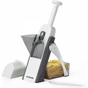 5 in 1 Safe Vegetable Chopper, Mandoline Slicer for Kitchen, Adjustable Mandoline Slicer. Easy to Clean, can't Detachable Blade, Vegetable Slicer can Cut Slicing, Strips, Shredding, Dicing,Chop