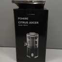 FOHERE Citrus Juicer Electric, Hand-Free Orange Juicer Machine with 2 Interchangeable Cones, Automatic Juice Squeezer for Orange, Lemon, Grape, Pomegranate, Cleaning Brush Included