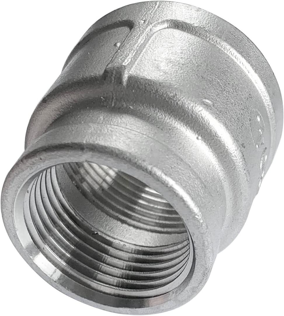 1-1/4" x 1" Female Reducer Reducing Coupling,Stainless Steel 304 NPT Female Threaded Cast Pipe Fitting,Nipple