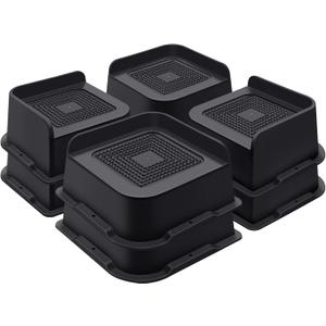 ANNKUT Bed Risers 2 Inch Heavy Duty, Furniture Risers for Bed Desk Table Sofa CouchOversized Bed Lifts Risers, Support up to 5000 Lbs(8 Pack Black)