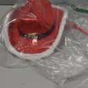 Cowboy Cowgirl Hat for Men-Women Blinking Tiara Felt Cowboy-Cowgirl Dress Up Hat with Feather Trim (Medium, Red)