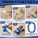Shinylin 24 Sets 2026 Graduation Candy Lei Making Kit Include Clear Poly Candy Lei Tubing with Flower Card Grad Stickers White Rubber Bands Ribbons Glues for Graduation Party Supplies(Black and Blue)