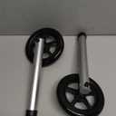 2-Pack Walker Wheels Replacement with Precision Ball Bearings, 6-Inch All-Terrain Wheels for Walkers with Outward-Angled Legs, 7-Level Height Adjustable, 350lbs Heavy Duty, Slip-Resistant Traction (Black)