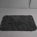 Yeaban Dark Gray Bathroom Rugs  Thick Chenille Bath Mats | Absorbent and Washable Bath Rug Non-Slip, Plush and Soft Rugs for Bathroom, Kitchen, Shower, Sink - 17" x 24"
