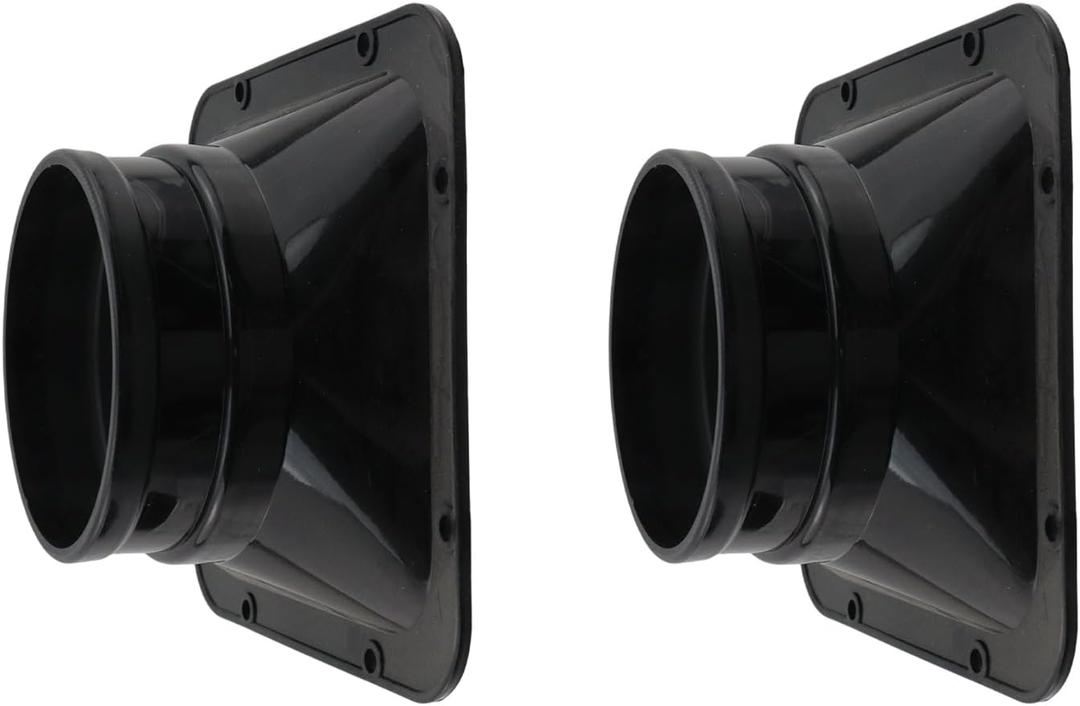 Antrader 3.7 Inch Duct Connector Flange, ABS Plastic Straight Pipe Flange Square to Round Interface Air Duct for Ventilation,Cooling, Heating and Air Conditioning Systems,2Pcs