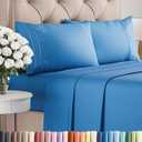 King Size 4 Piece Sheet Set - Comfy Breathable & Cooling Sheets - Hotel Luxury Bed Sheets for Women and Men - Deep Pockets, Easy-Fit, Soft and Wrinkle Free Sheets - Royal Blue Oeko-Tex Bed Sheet Set