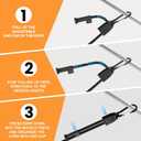 8 Pcs 12 in Bungee Cords with Hooks Adjustable Heavy Duty Black, UV Resistant Shock Strap with Carabiner Style Clips,4 Spare Parts Offered