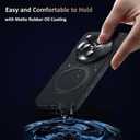 for Oneplus Open Case with 360 Magnetic Rotatable Ring Stand, Built-in Screen Protector & Hinge Protection, Thin & Slim Magnetic Stand Phone Case 5G, Black