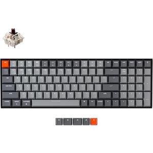Keychron K4 96% Layout 100 Keys Wireless Bluetooth 5.1/Wired USB Mechanical Gaming Keyboard with Keychron Super Brown Switch White LED Backlight N-Key Rollover for Mac Windows PC-Version 2