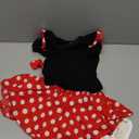 IBTOM CASTLE Polka Dots Tutu Costume for Baby Girl Princess 1st Birthday Party,Dress Up w/Overall Suspender Skirt,Headband (6-9 Months, Red+black)