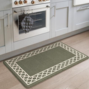 LEEVAN Anti Fatigue Kitchen Mats for Floor, 20" x 31" Olive Green Cushioned Kitchen Rugs,Non-Slip Waterproof Kitchen Sink Standing Mat Wipe Clean for Kitchen Floor