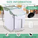 2 Pcs 55 lbs Grain Rice Storage Container Flour Bin with Wheels Cup Leak Proof Pet Food Storage Boxes Seal Locking Lid Plastic Rice Containers Set for Cereal Flour Cat Dog Food (Green)