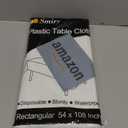 Smiry Disposable Table Cloth - 6 Pack, 54 x 108 Inch Waterproof Rectangle Tablecloths for Parties, Decorative Plastic Table Cover, Leakproof & Sturdy, White