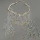 Sexy Multi-layered Pearl Waist Chain,White Pearl Tassel Hip Belly Body Chain,Festival Rave Beaded Waist Belt,Outfit Dress Pearl Belly Belt for Women