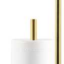 Toilet Roll Holder FreeStanding, Foldable Brushed Brass Toilet Roll Stand Storage Stainless Steel Bathroom, FreeStanding Dispenser Holds(Gold)