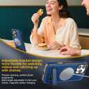 Magnetic for iPhone 16 Pro case with New with Kickstand [Compatible with MagSafe] Leather for iPhone 16 Pro 6.3'' Blue