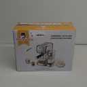 Cappuccino Coffee Machine with Automatic Milk Frother, Compact Espresso Machine with Pressure Gauge, Stainless Steel Cappuccino Maker with for Home, Office