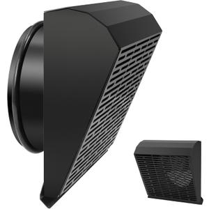 Upgrade 8 Inch Hooded Wall Vent with Rubber Gasket, Exhaust Hooded Wall Vent Cover Outdoor Efficient Ventilation, Galvanised Steel Rust, 8 Inch Hooded Wall Vent is Widely Used in Kitchens, Basement