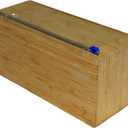 Extra Large Vacuum Sealer Bag Roll Dispenser with Slide Cutter - Reusable, Extra Large Bamboo Plastic Wrap Dispenser for Most 12" Rolls