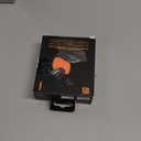 Skullcandy Push Active Wireless Earbuds, Bluetooth Headphones, Noise Isolating, 44 Hrs Battery, Secure-Fit Over-Ear Hanger, Sweat and Water Resistant, Microphone for iPhone Android - True Black/Orange