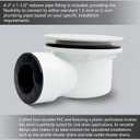 Low Profile Shower Drain Assembly Replacement, 2" PVC Side Outlet with Perforated Strainer Replacement for 1.5" or 2" Shower Base Drain