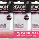 REACH ULTRACLEAN Gentle Gum Care Expanding Floss  Woven, Non-Waxed, PFAS-Free with Vitamin E, for Sensitive Gums, Cinnamon Mint 55YD (3-Pack)