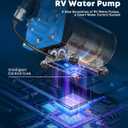 Kohree Smart RV Water Pump 12V DC, 5.5 GPM Variable Speed Constant Water Pressure Pump with Bluetooth APP Control & Real-time Display, 4-Chamber Diaphragm Pump with Run-Dry Protection for RV, Marine