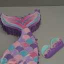Mermaid Pinata Mermaid Tail Pinata with Blindfold Stick Mermaid Birthday Game Decorations for Girls Birthday Party Supplies(15.3" x 9.92" x 3.14")